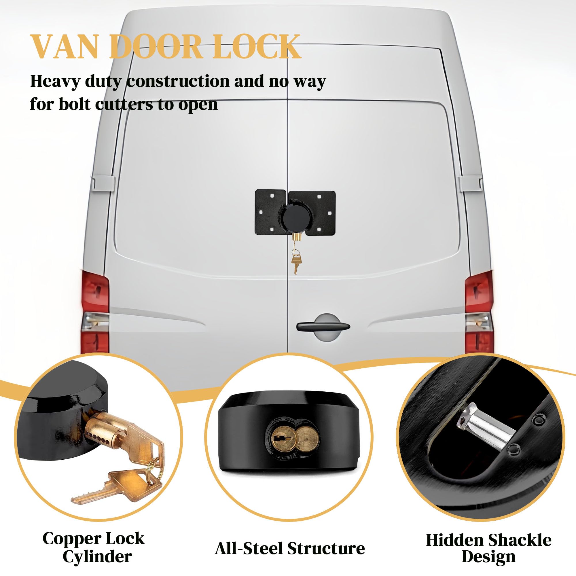 OIHYA van lock puck cylinder with 6-pin precision offers reliable keying.