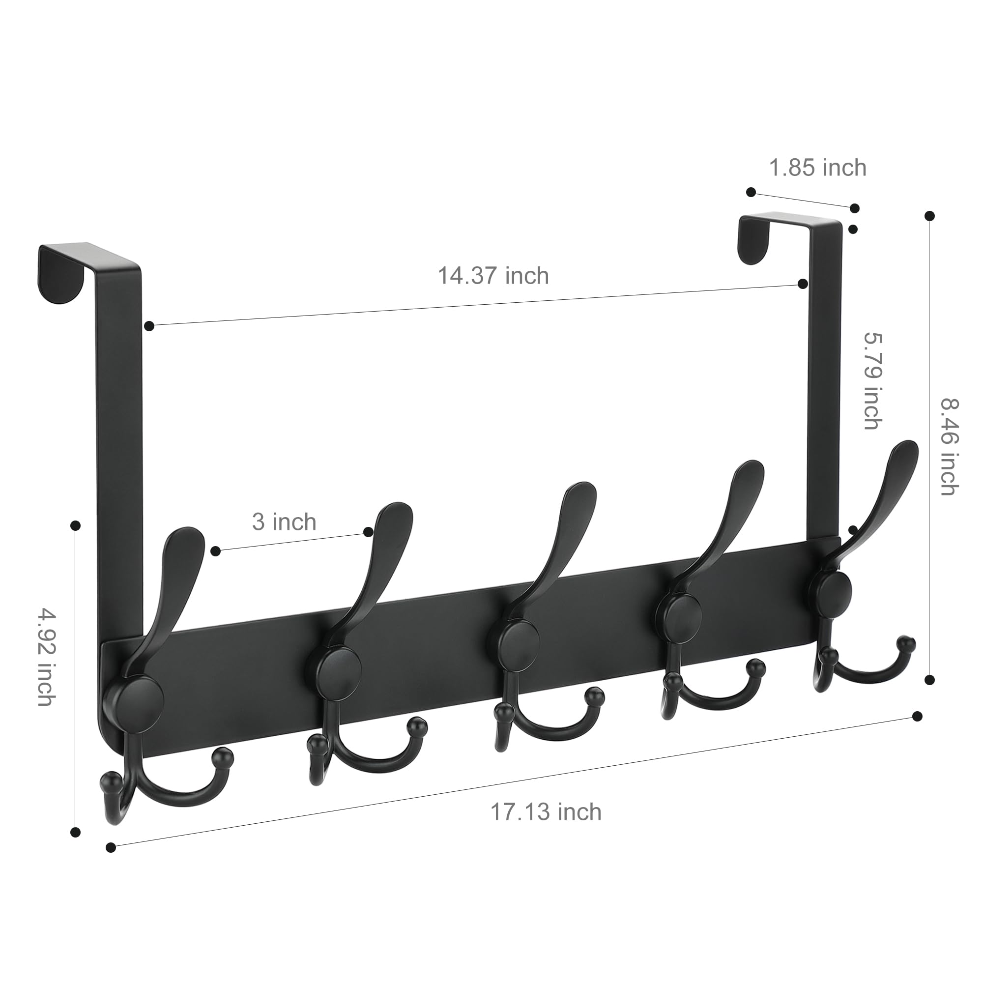OIM OMIIOMIO door hanger organizer showing silent, installation-free setup for any door.