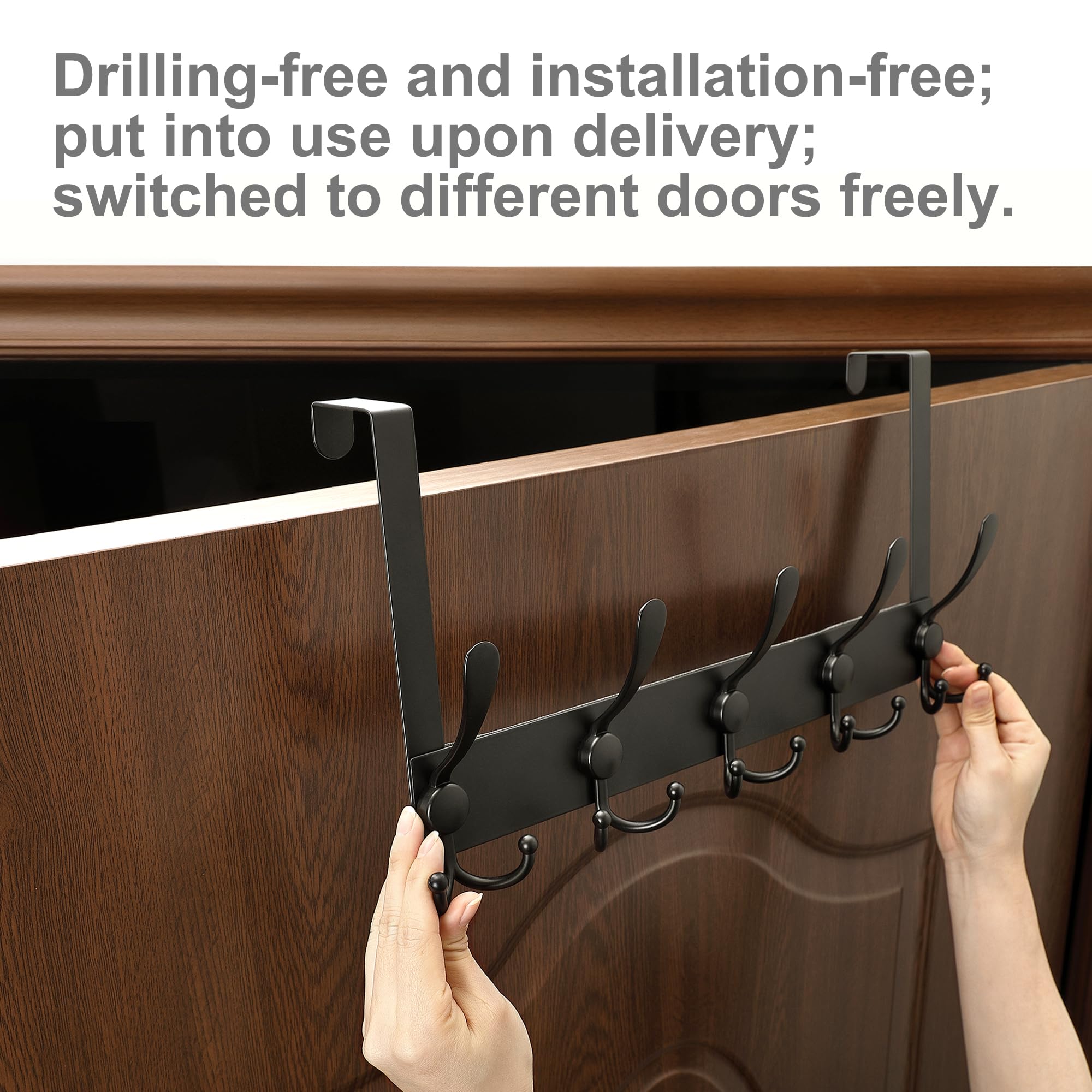 OIM OMIIOMIO metal hook system with three aluminum alloy hooks for bulk hanging.