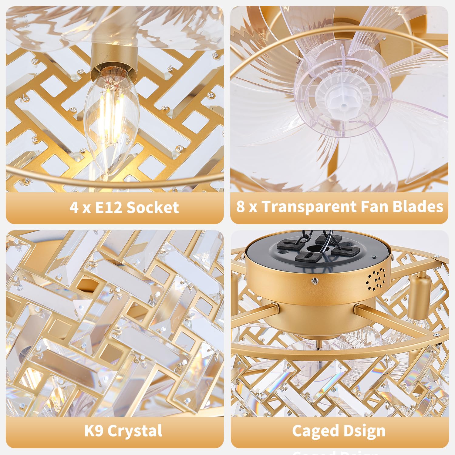 Oiotwo four E12 bulbs included for immediate lighting
