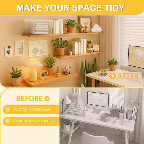 OIVGGUR easy-to-install DIY shelving for closets, kitchens, or garages.