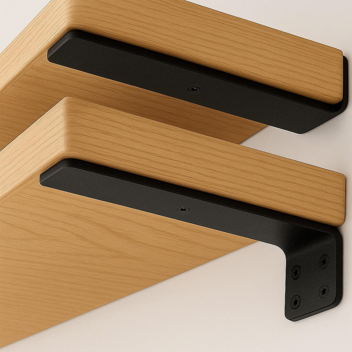 OIVGGUR floating bracket 4in in-wall support for sturdy shelves and clean lines