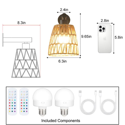 OIYIO bedroom ambience with two-pack sconces for soft, non-distracting lighting.