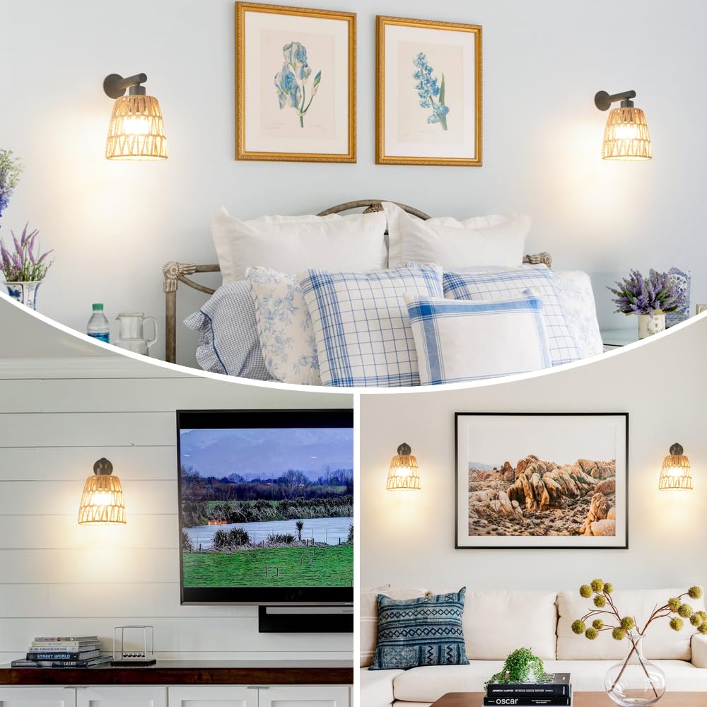 OIYIO wall sconce remote-control delivers easy color and brightness customization.