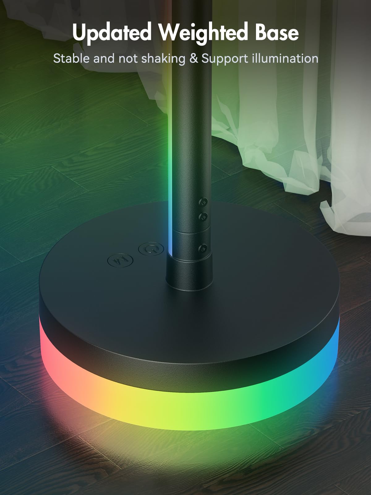 OIYN Corner Floor Lamp app control enables quick, personalized lighting setups.