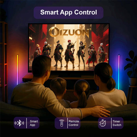 Oizuon lamp with Bluetooth app control for easy customization.