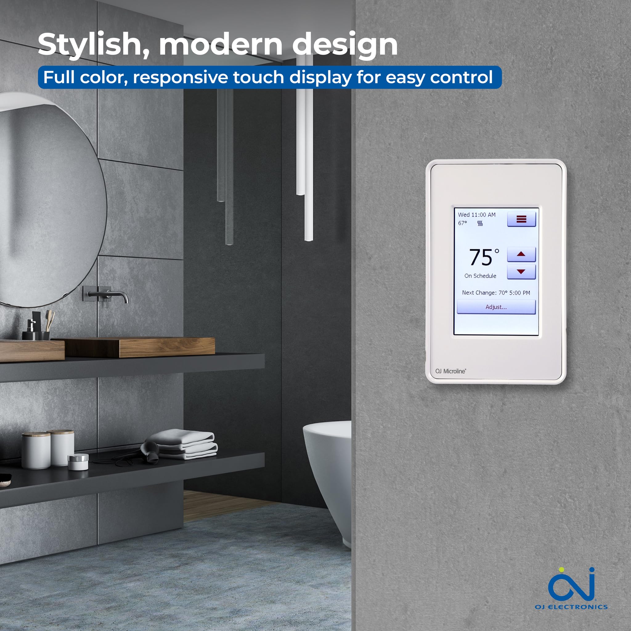 OJ Microline UDG4-4999 vacation mode preserves comfort while away.