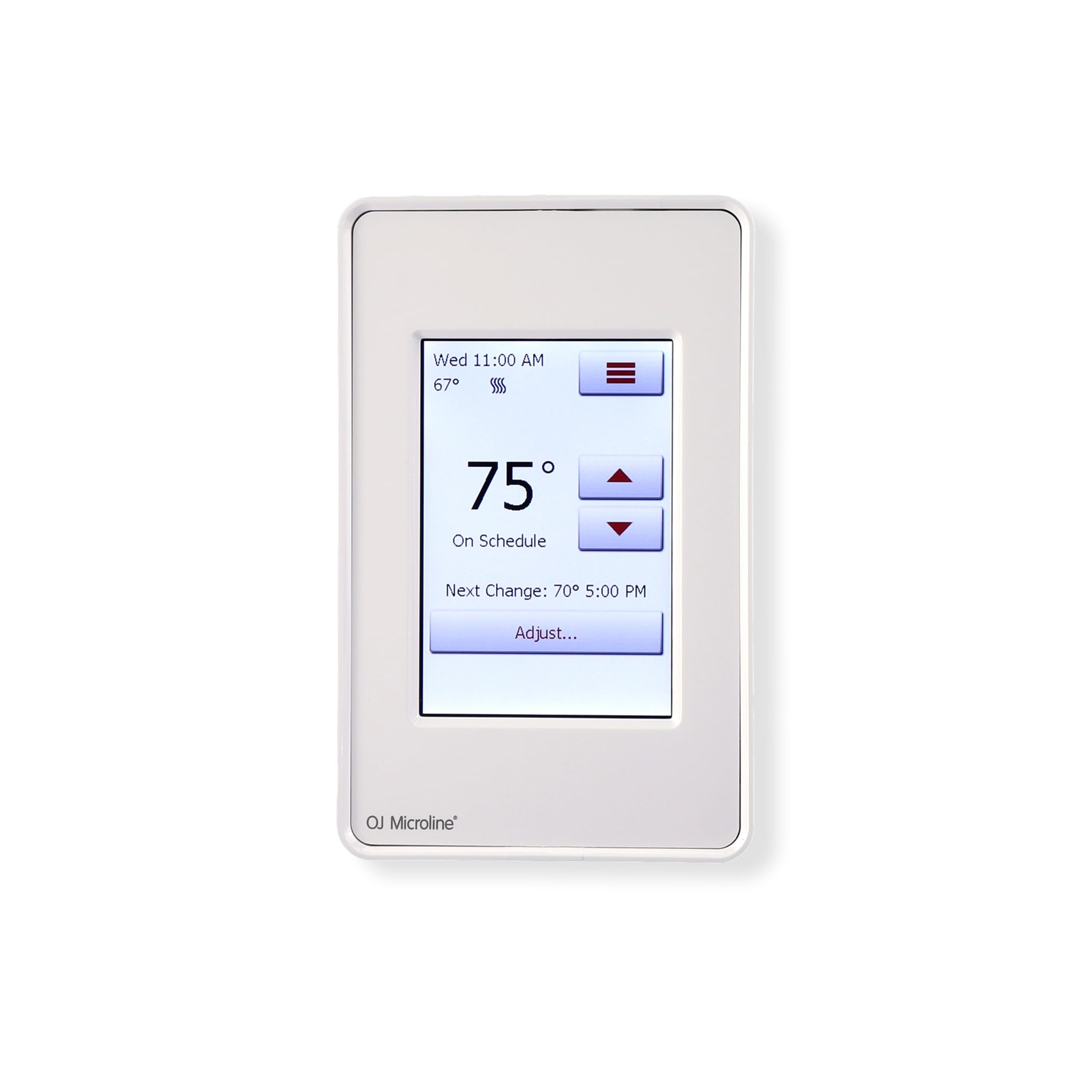 OJ Microline UDG4 touchscreen front view for precise radiant floor control
