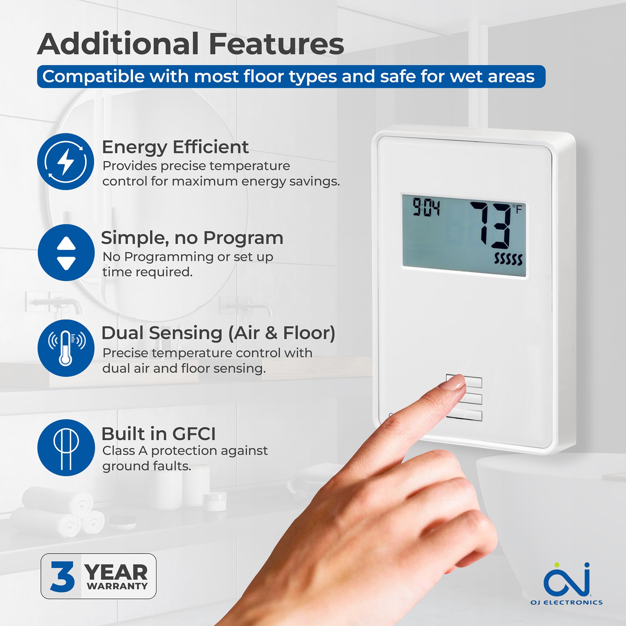UTN4 dual sensors showing ambient and floor readings