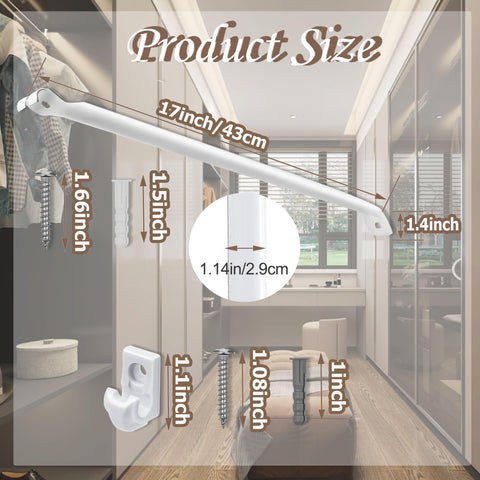 Ojeemii brackets installation showing quick wall-to-shelf setup for sag-free storage