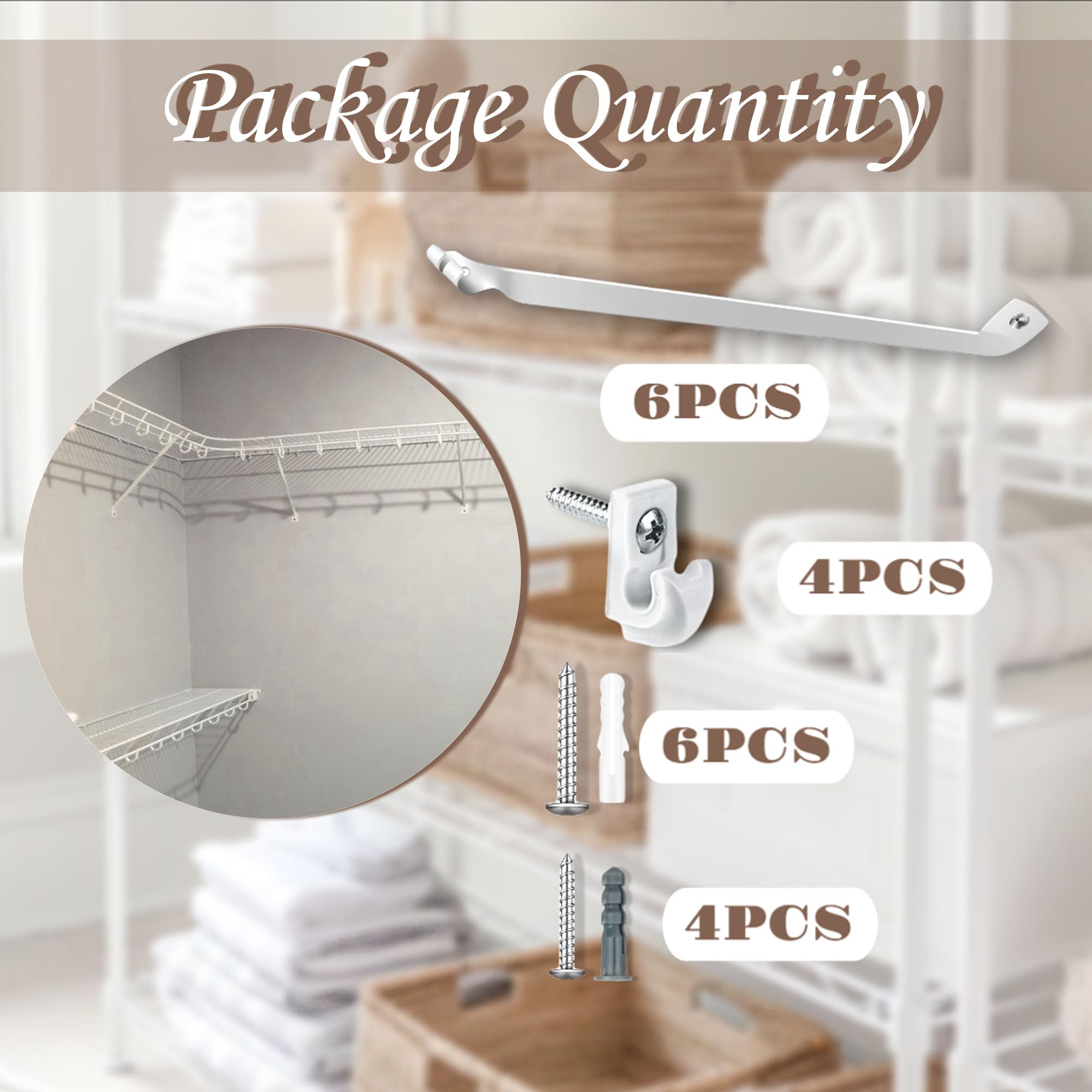 Ojeemii white epoxy-coated brackets blending with interiors while resisting corrosion