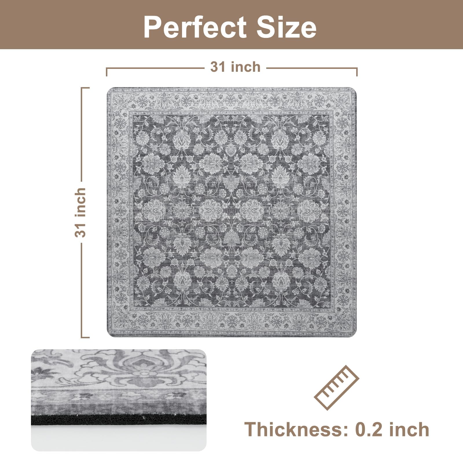 OJIA anti-slip stair rugs on wooden steps reduce slips and protect flooring.