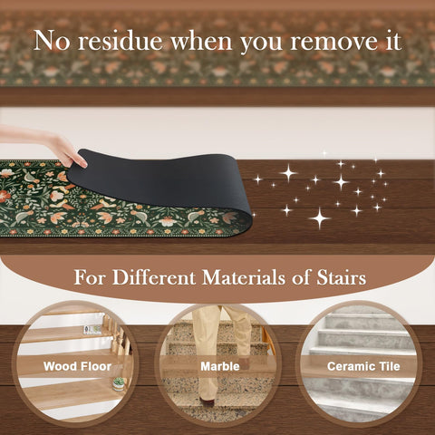 OJIA easy-install stair covers require no adhesive or tools.