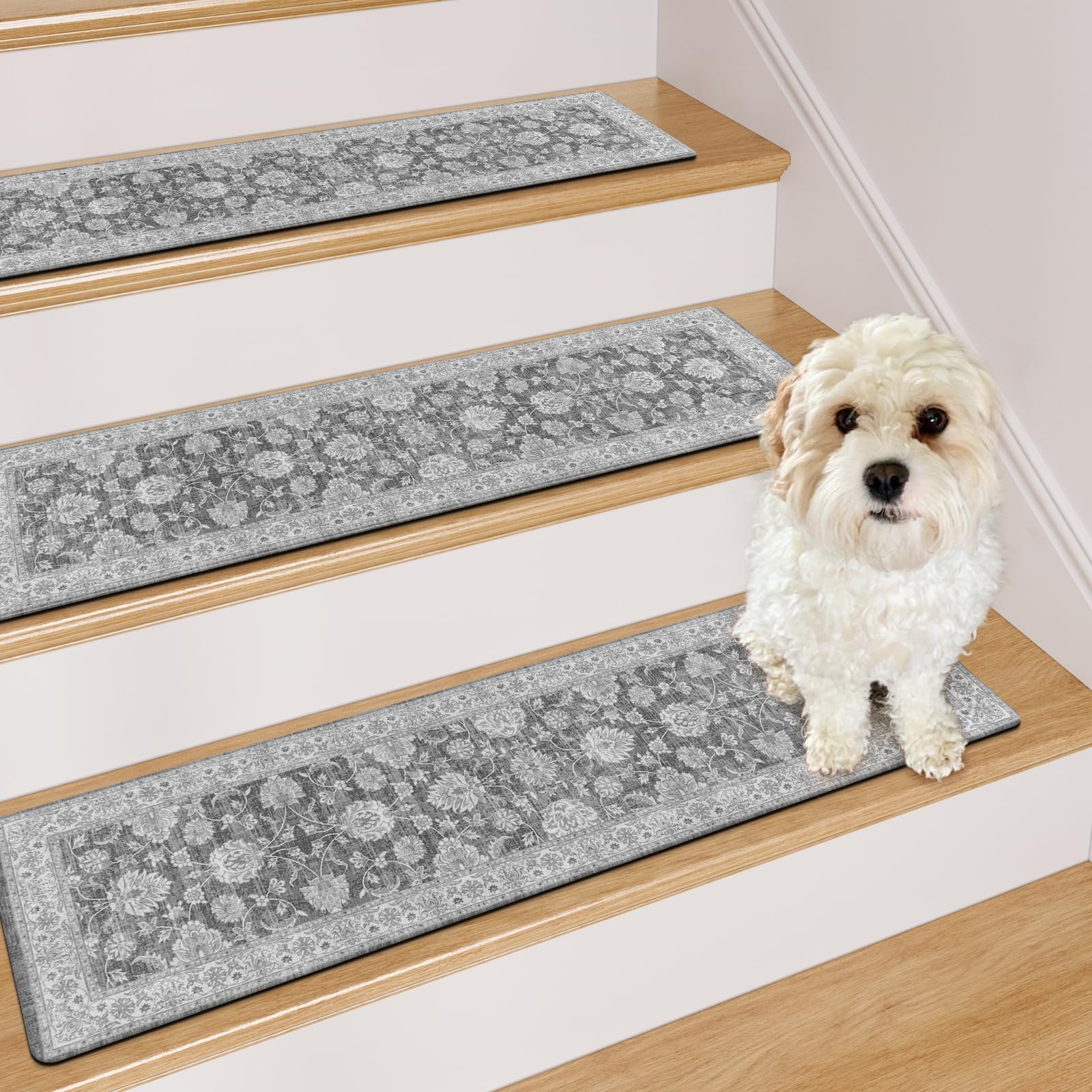 OJIA non-slip stair treads provide secure grip on wood stairs