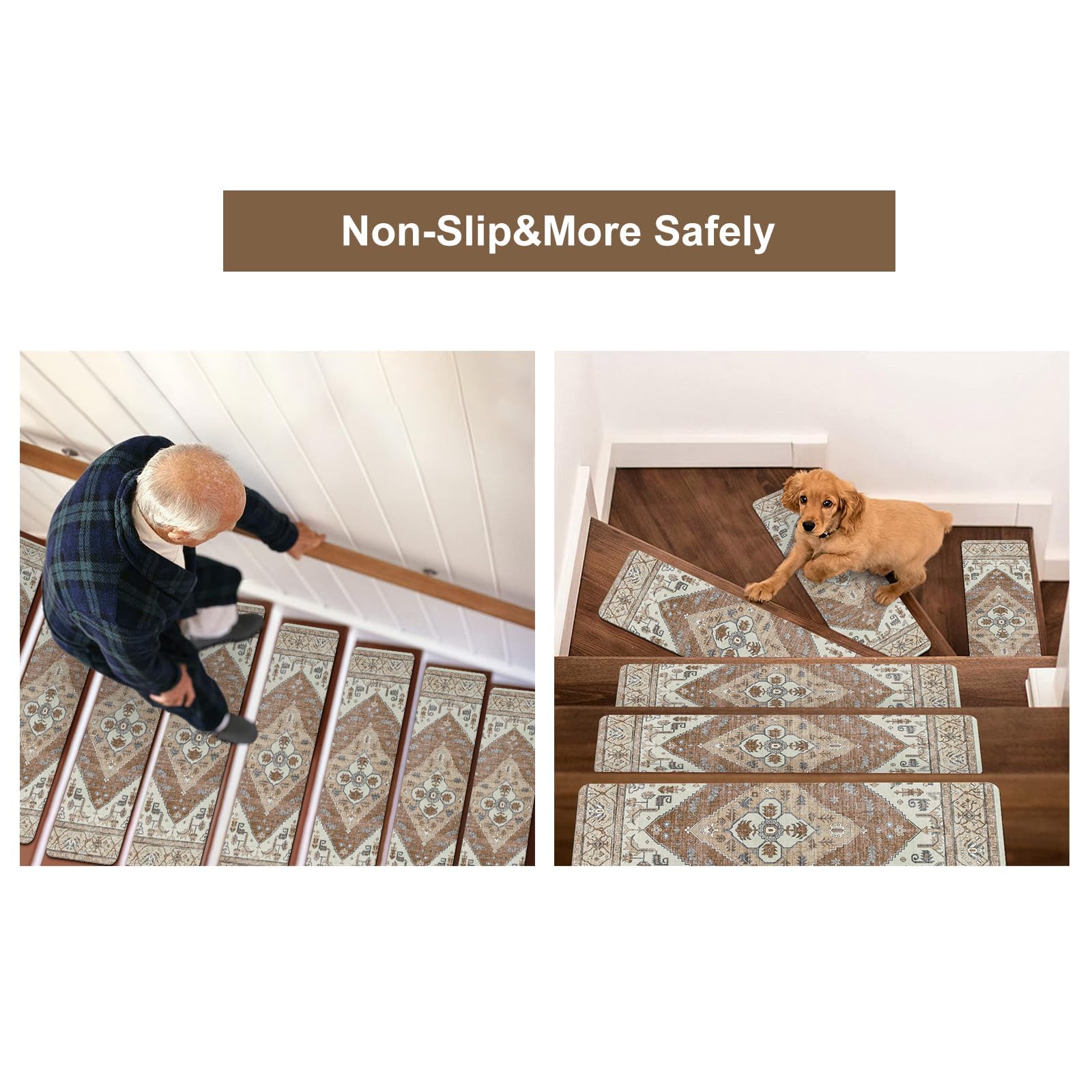 OJIA stair treads suitable for kids and elderly safe ascent and descent.