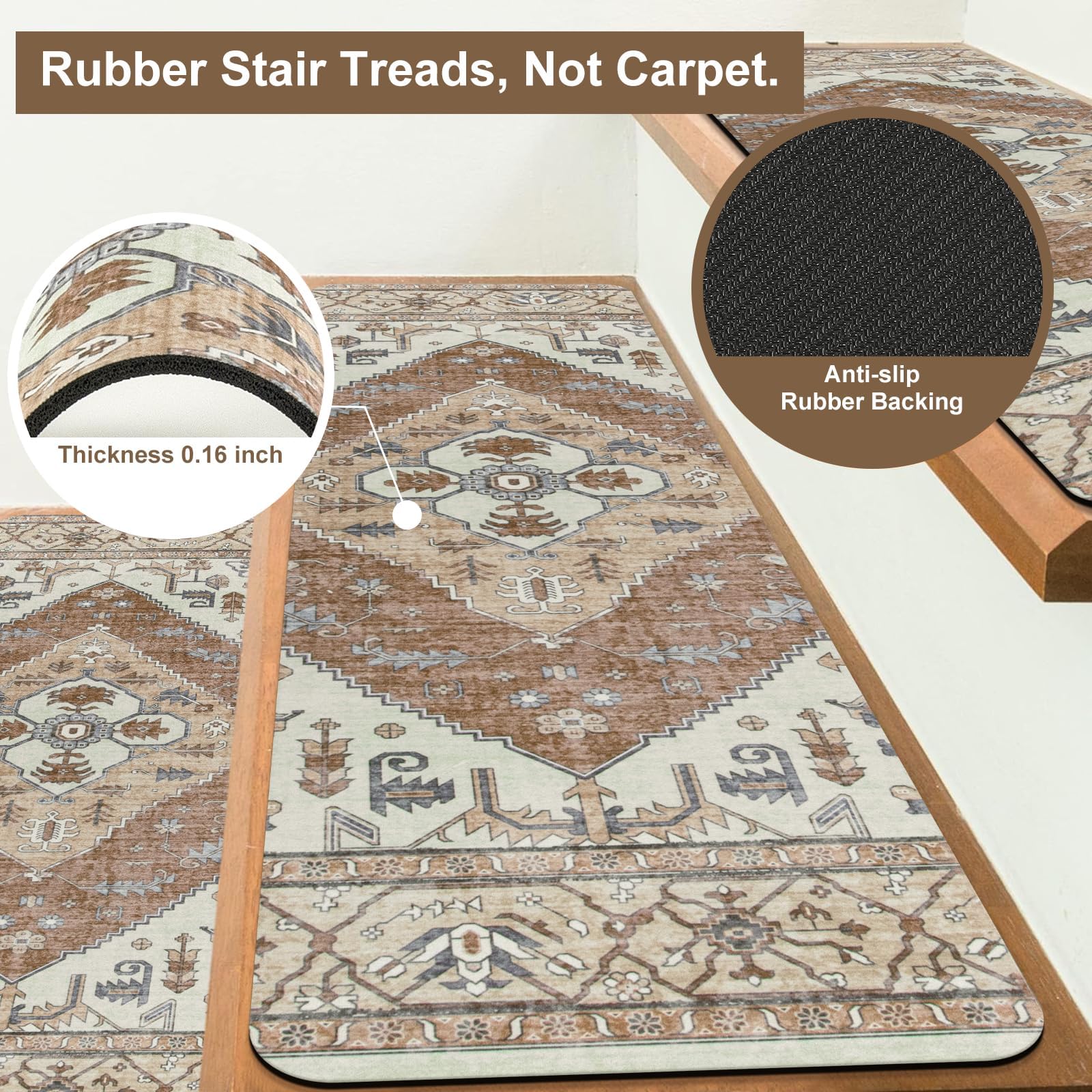 OJIA stair treads no-installation design for quick setup.