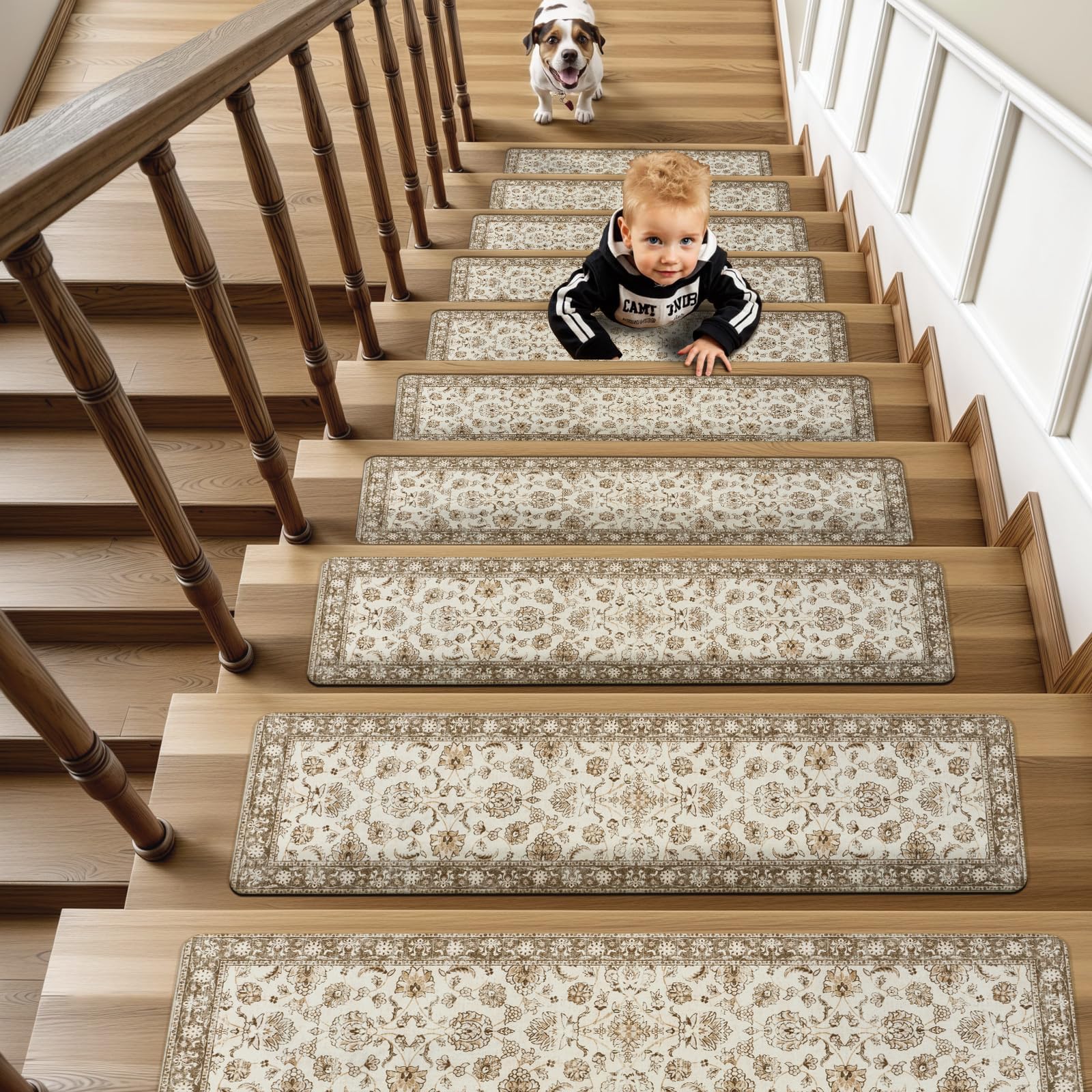 OJIA Vintage stair treads 15-count package ready for stair coverage
