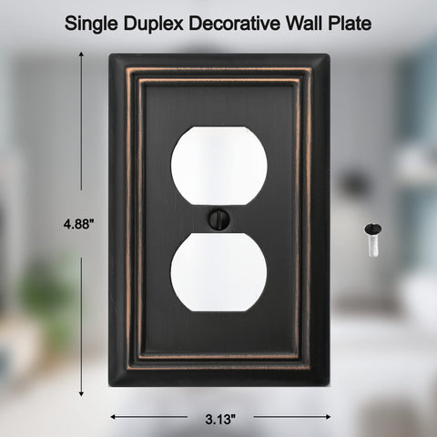 OKAWYC Adler wall plate close-up showing aged bronze finish texture
