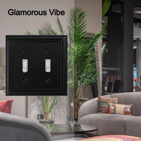 OKAWYC Adler black wall plate suited for bathroom with refined finish.