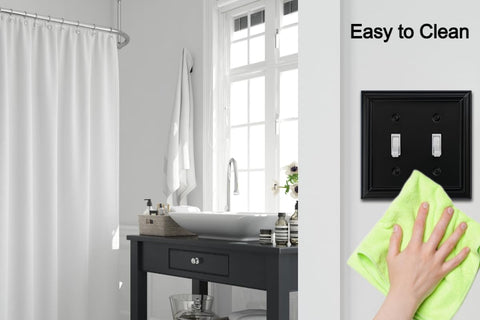 OKAWYC Adler black wall plate pack of 2 for easy upgrades.