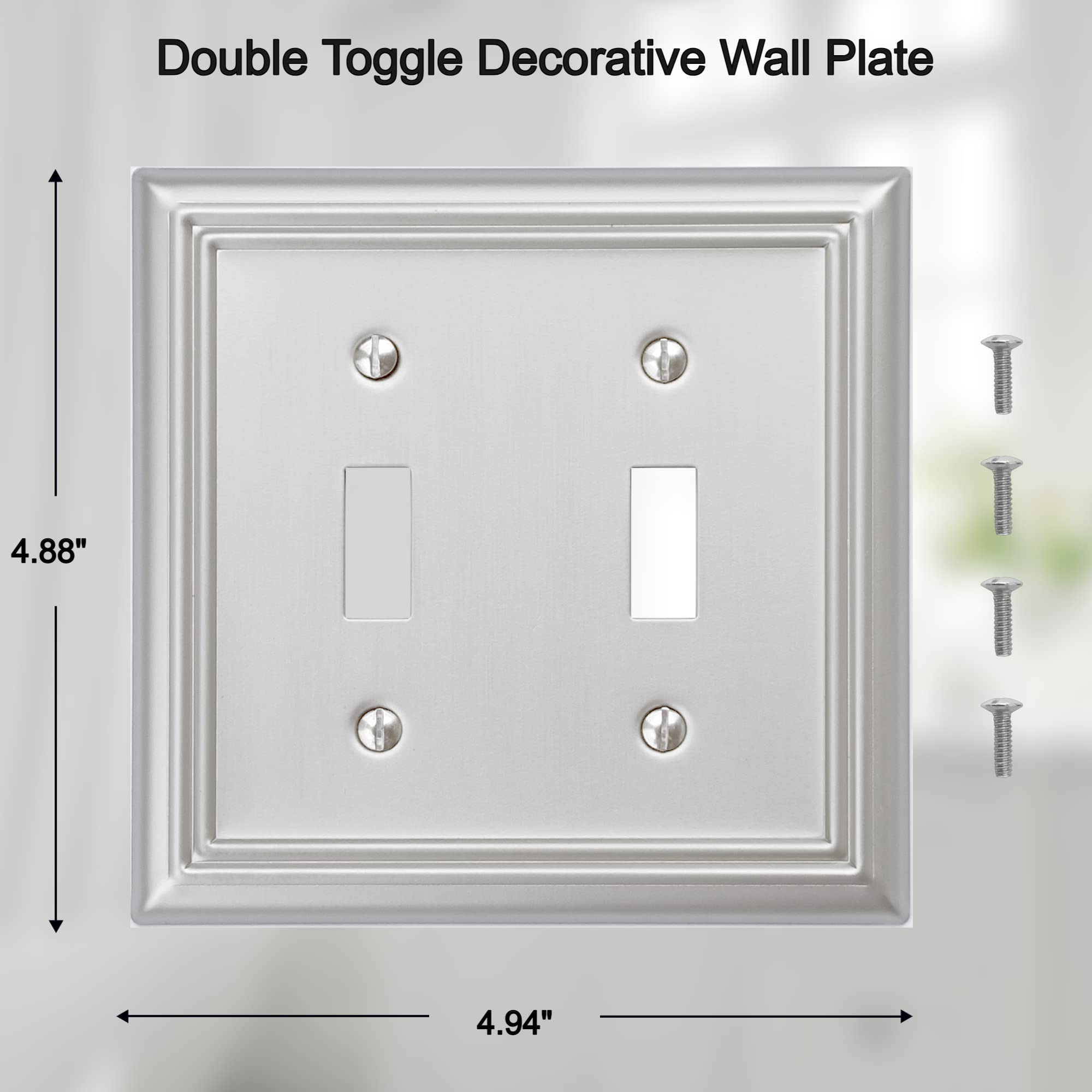OKAWYC Adler 2G switch plate side angle shows clean lines and durable metal
