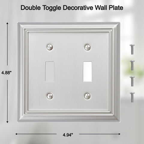 OKAWYC Adler 2G switch plate side angle shows clean lines and durable metal