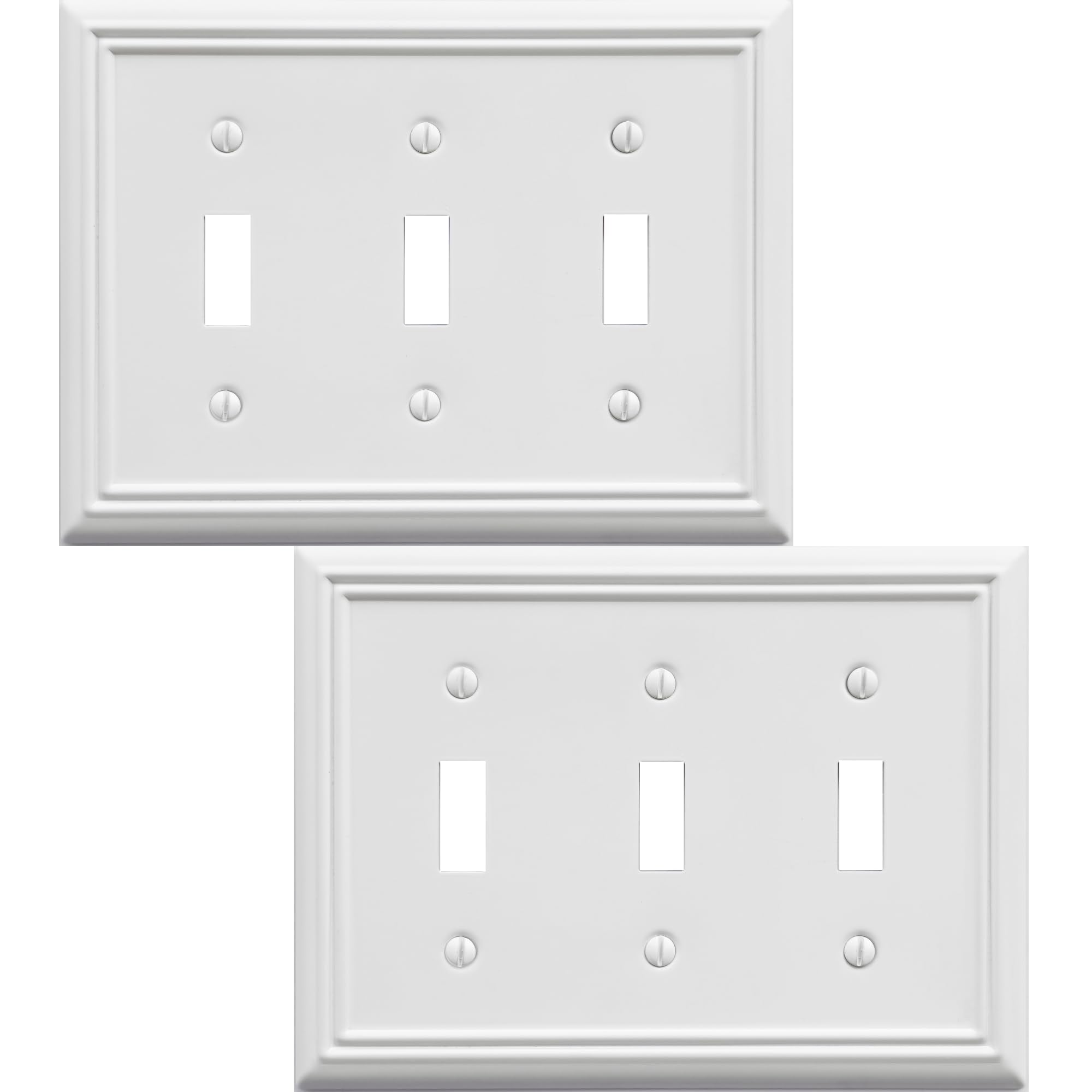 OKAWYC Adler metal wall plate white 3-gang durable for modern interiors