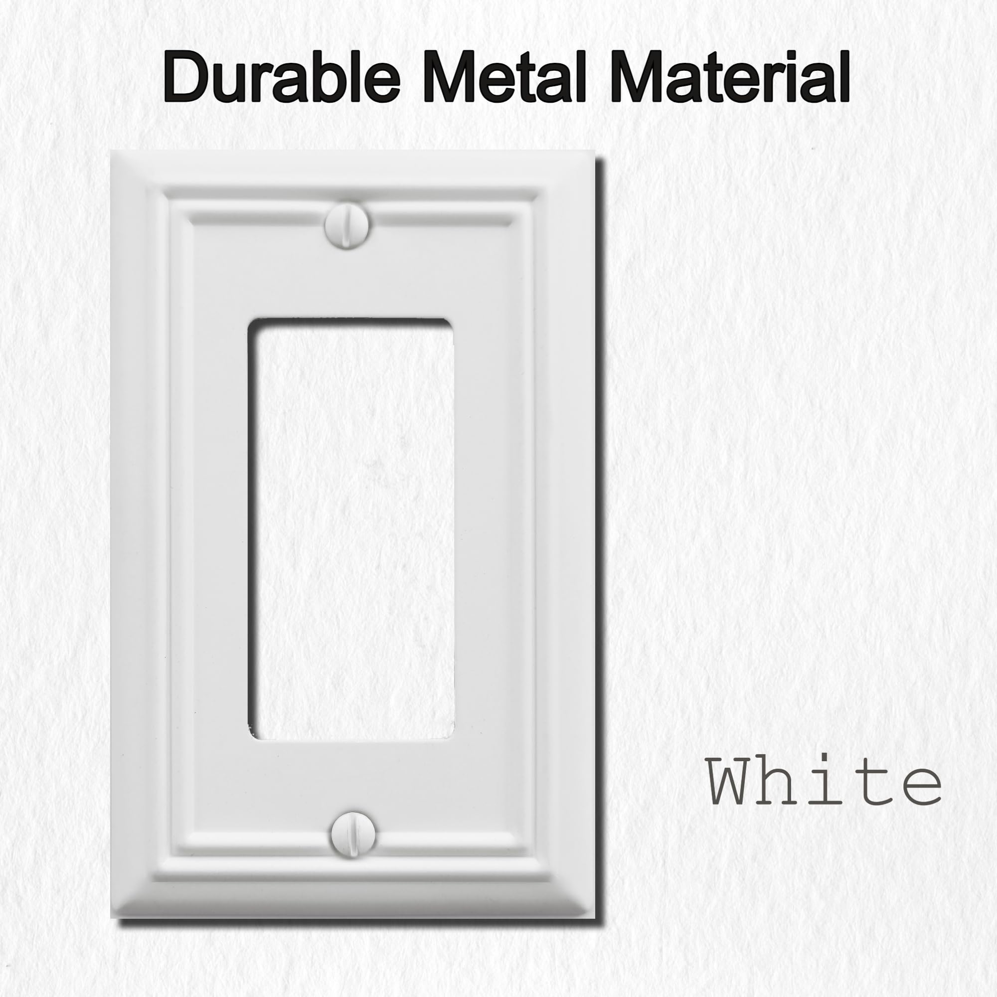 OKAWYC Adler metal wall plate durable white for long-lasting kitchen and bath decor.