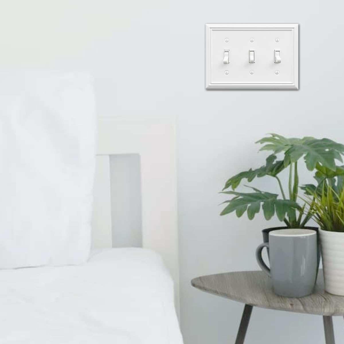 Durable metal wall plate pairs with existing switches for seamless updates