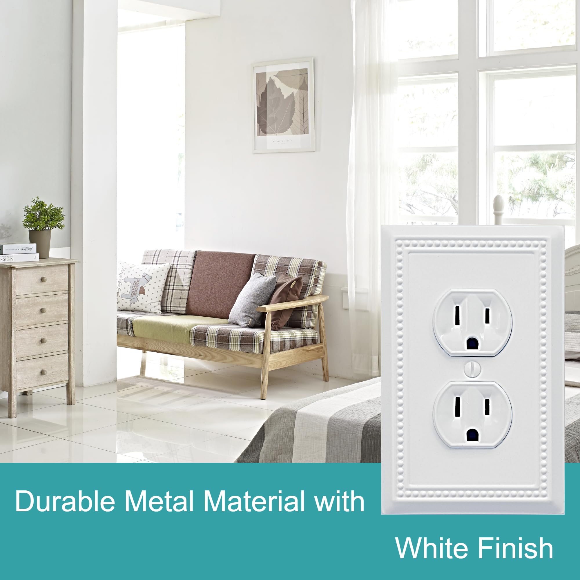 OKAWYC four-pack decorative wall plates for cohesive room styling.
