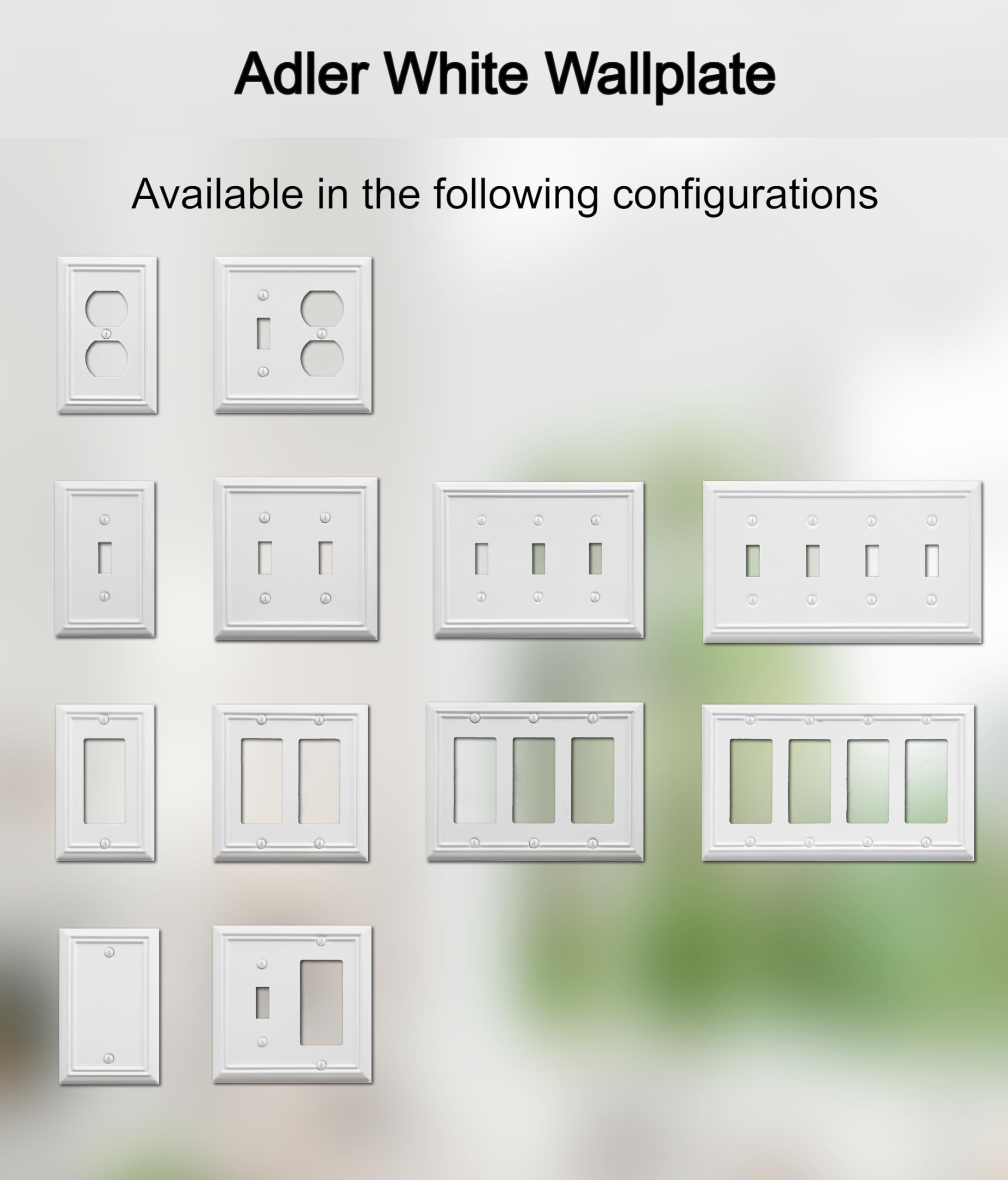 OKAWYC Adler white wall plate offers cohesive look with fixtures