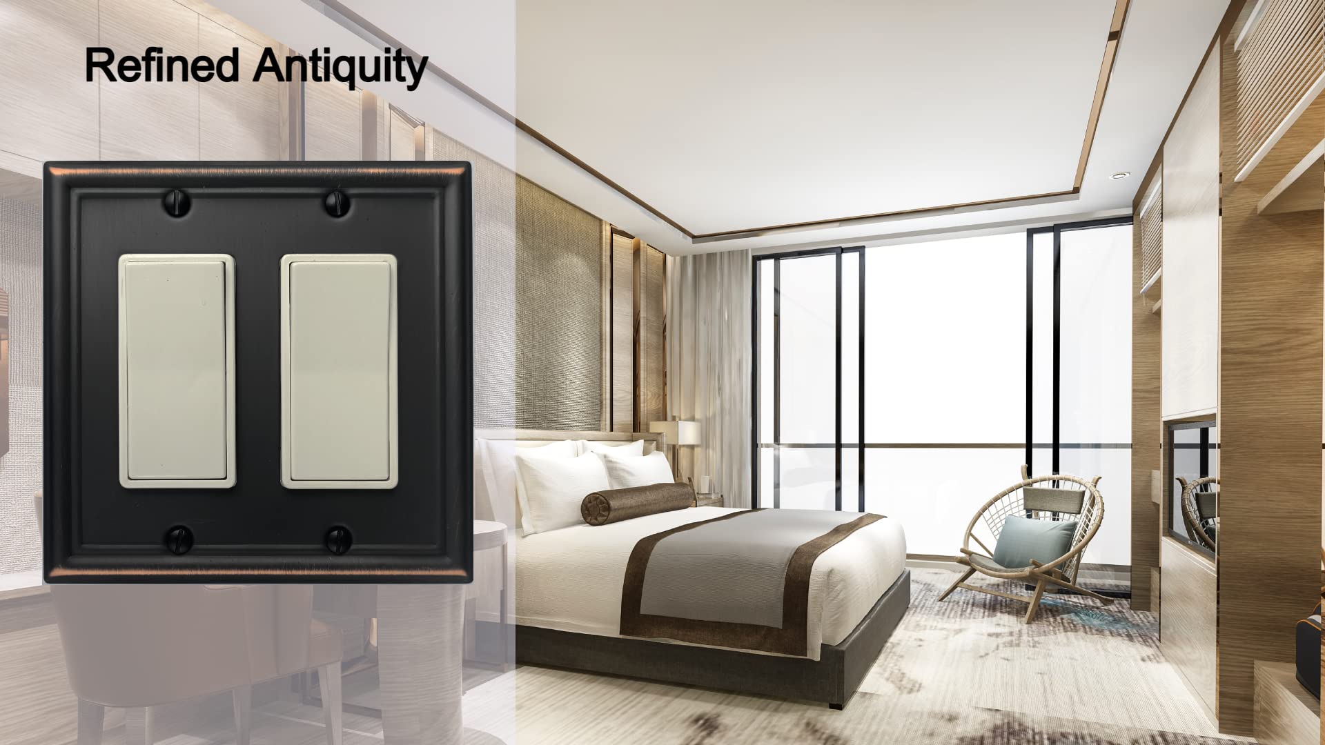 OKAWYC Luca Aged Bronze Wall Plate; decorative surface with warm, inviting look.