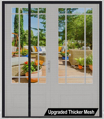 Okayavo heavy-duty mesh close-up shows strong magnets for hands-free entry