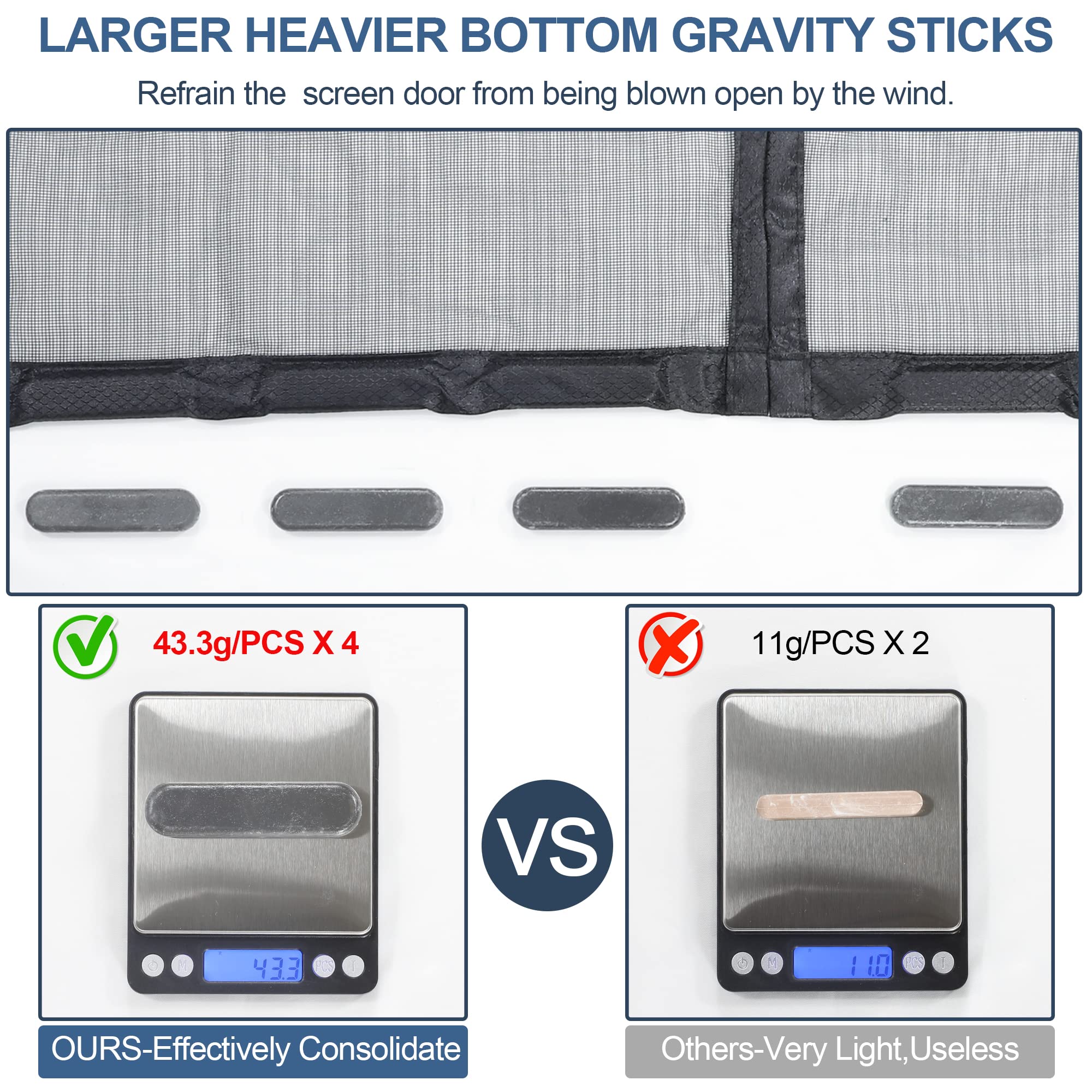 Okayavo tear-proof, scratch-resistant mesh stands up to pets and frequent entry