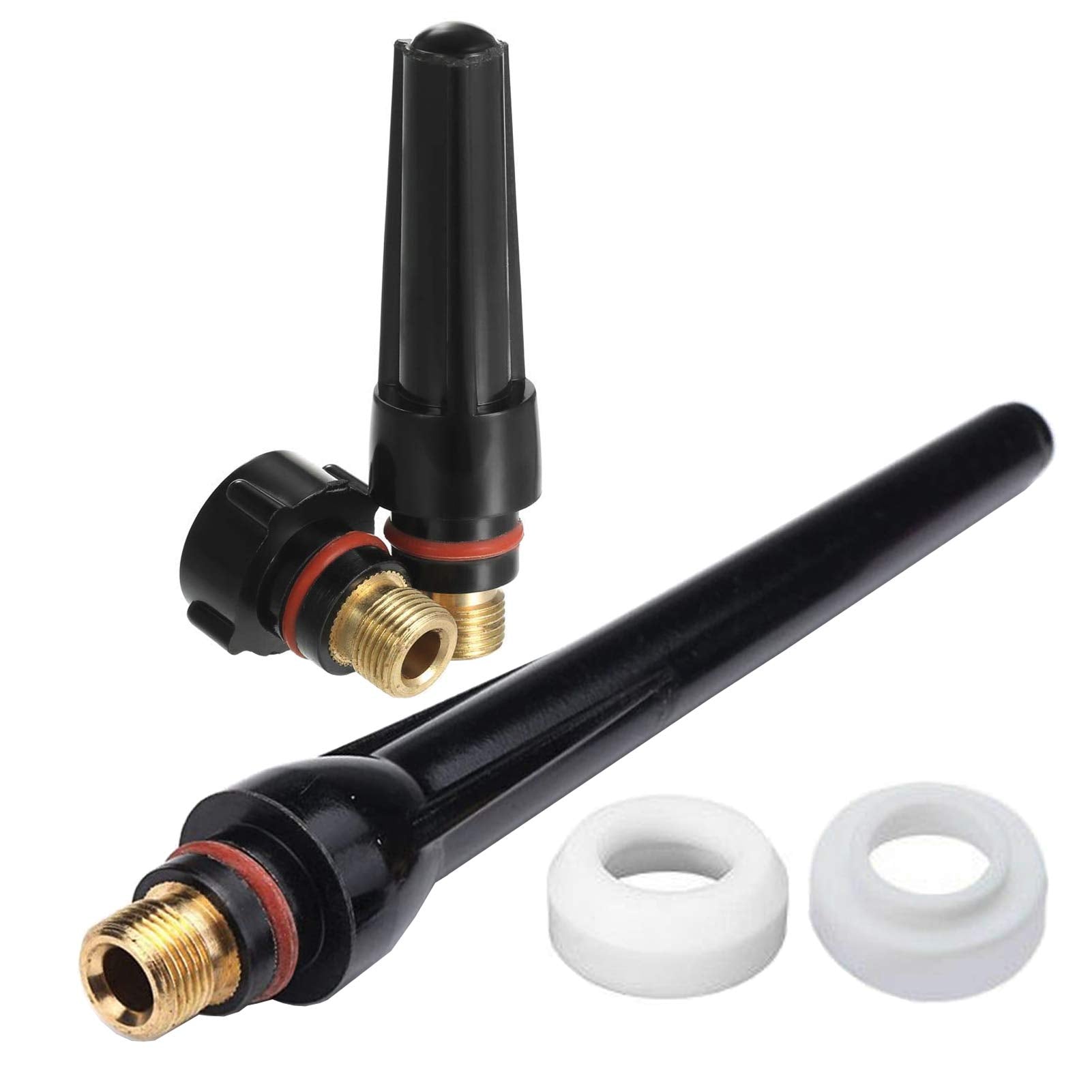 OKBA 18CG-20 cup gasket visible, helps seal gas flow for consistent arc quality