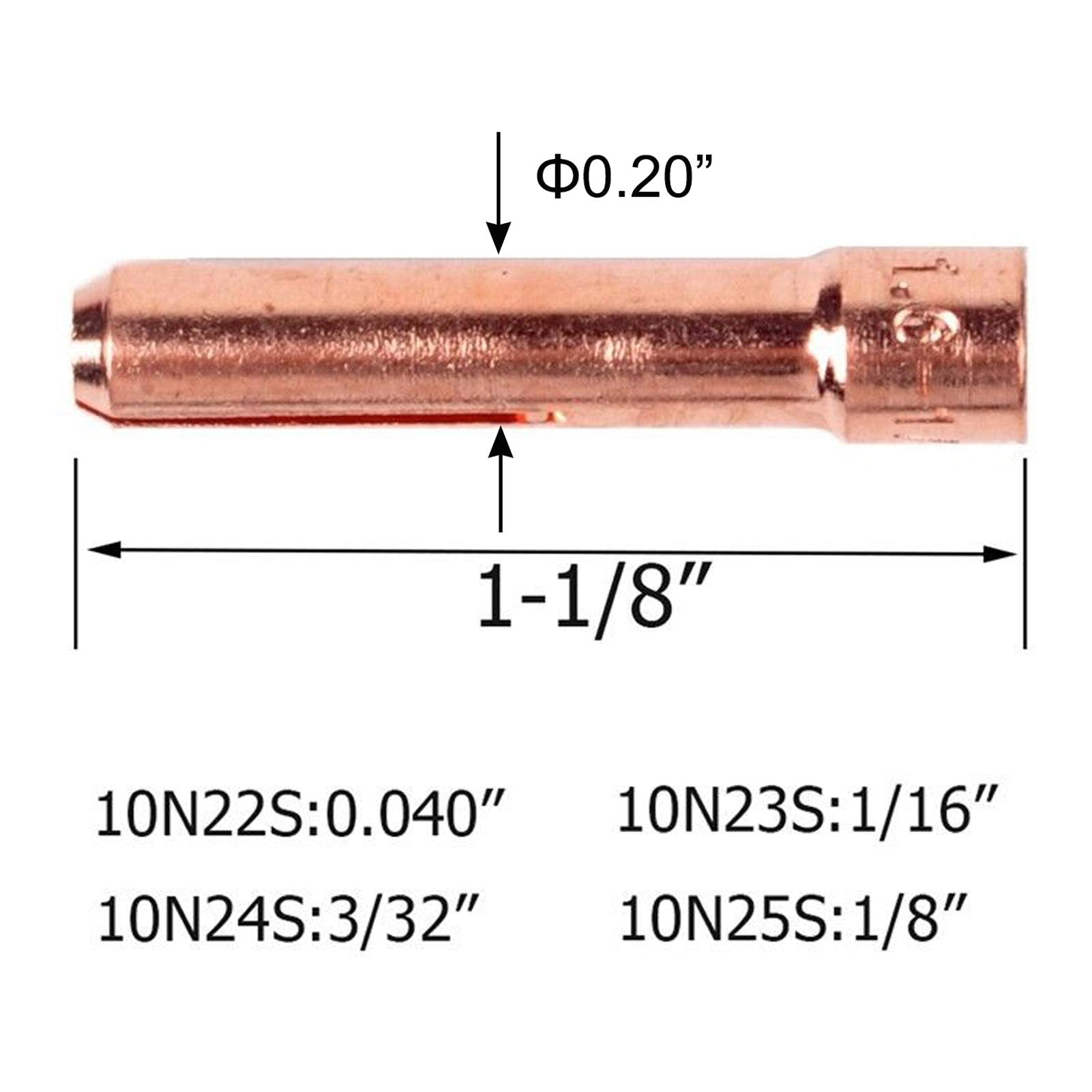 OKBA 1/8 inch gas lens, promotes smooth shielding across sessions