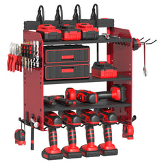 OKCHILD power tool organizer wall mount during installation for a clean, accessible workspace.