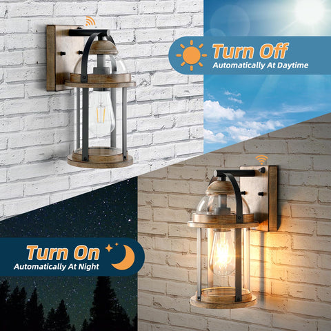 OKELI wall light with clear glass shade for bright nighttime illumination