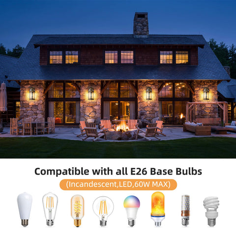 OKELI rustic farmhouse style lantern enhances porch and entryways