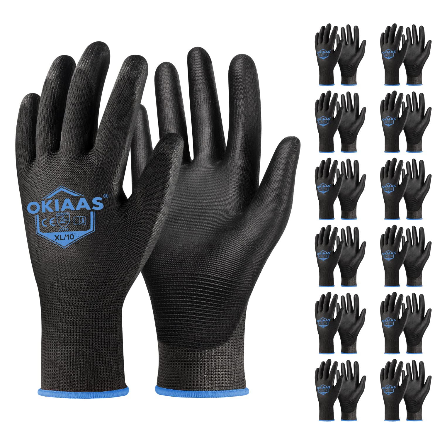 OKIAAS ultra-thin knit shell gloves for breathable light tasks