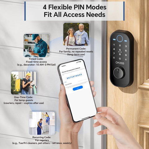 OKIBB IP54 weather-resistant lock outdoors in varying climates.