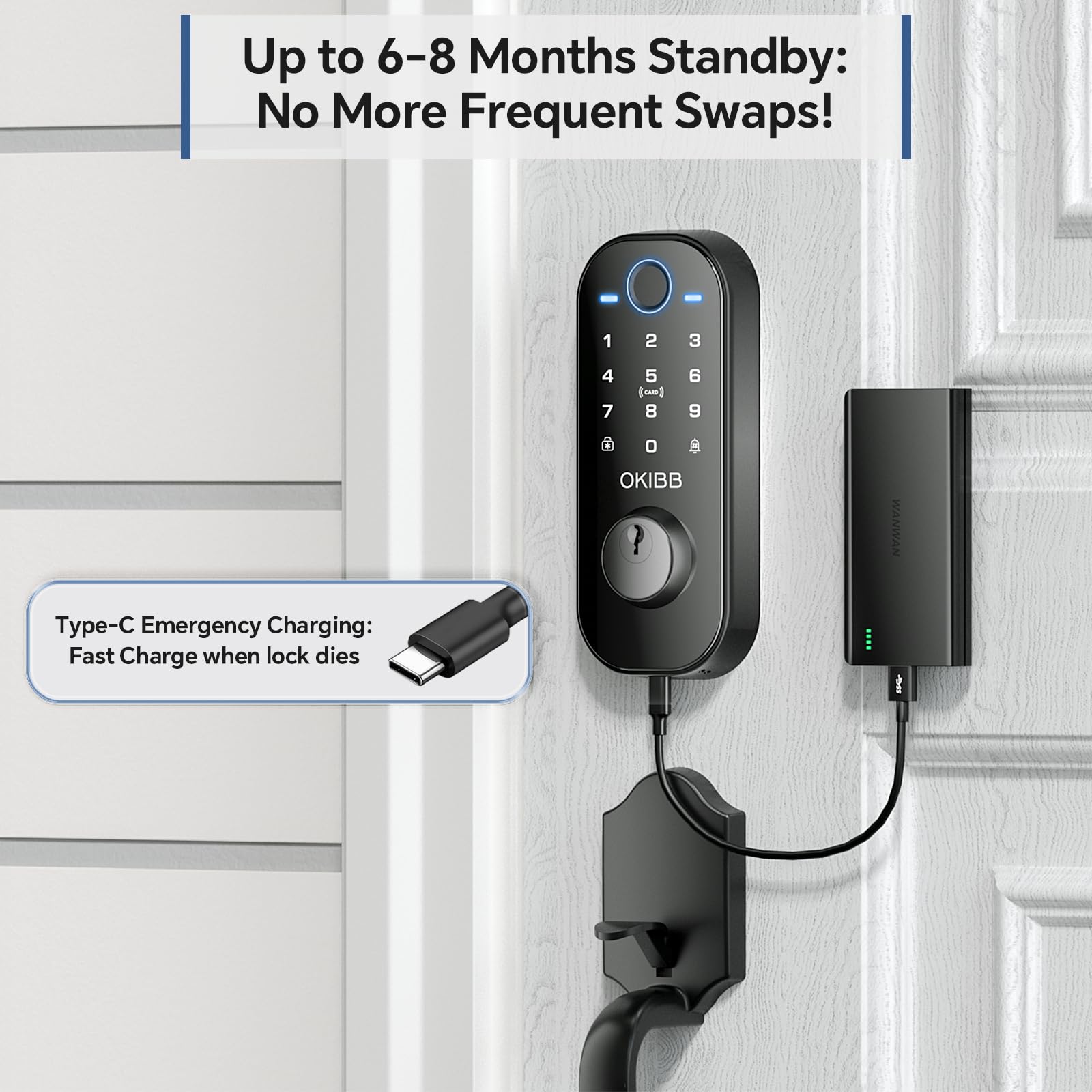 OKIBB auto-lock indicator displaying automatic locking feature