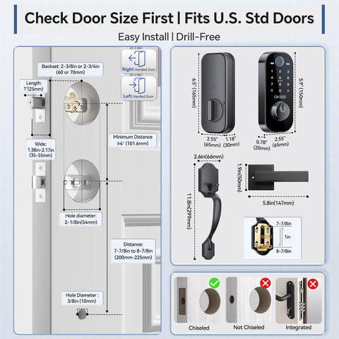 OKIBB IP54 weatherproof rating label on exterior lock