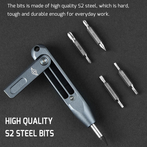 OKNIFE Otacle D1 Mini with two magnetic bit holders for torque control.
