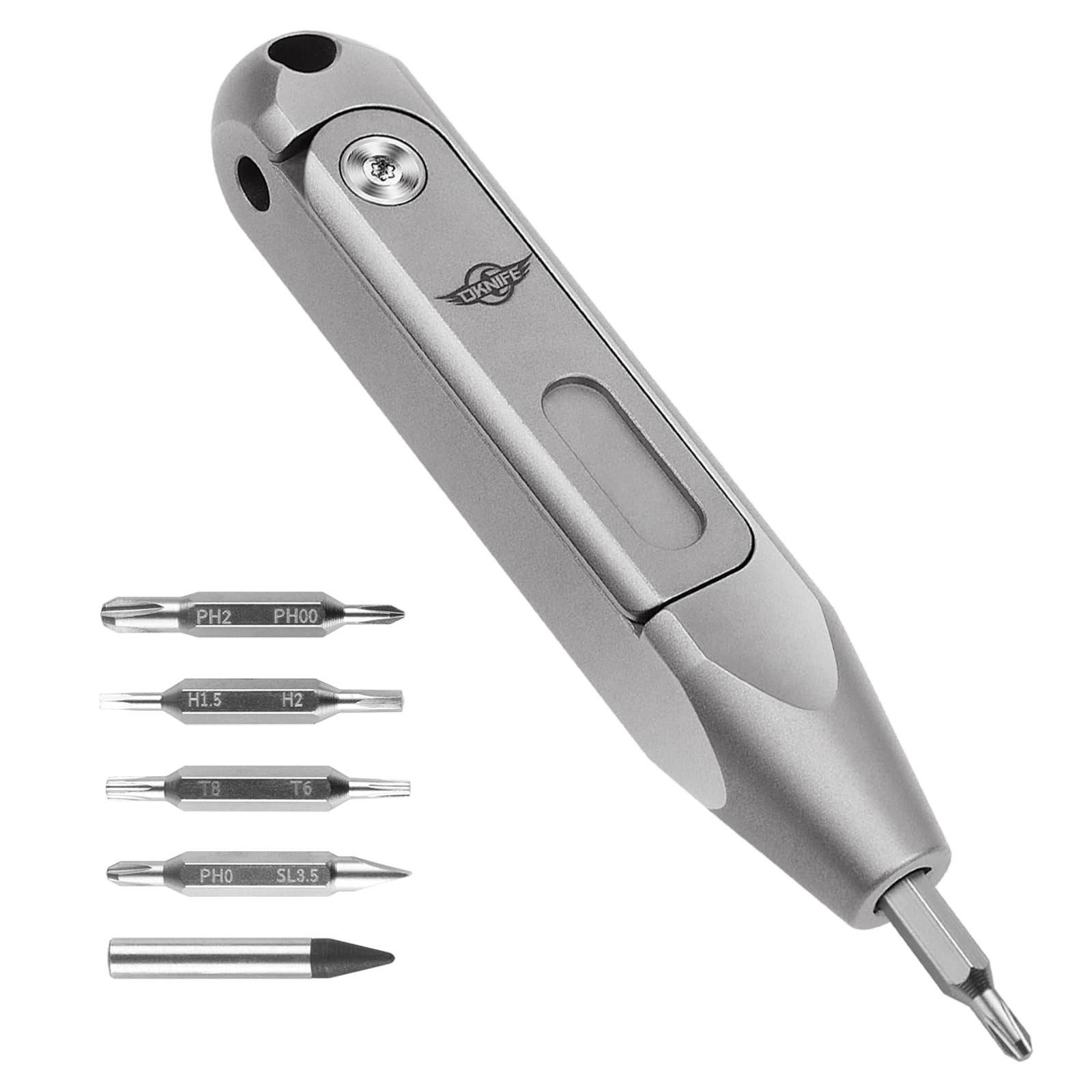 OKNIFE Otacle D1 titanium case close-up highlighting durability and premium feel
