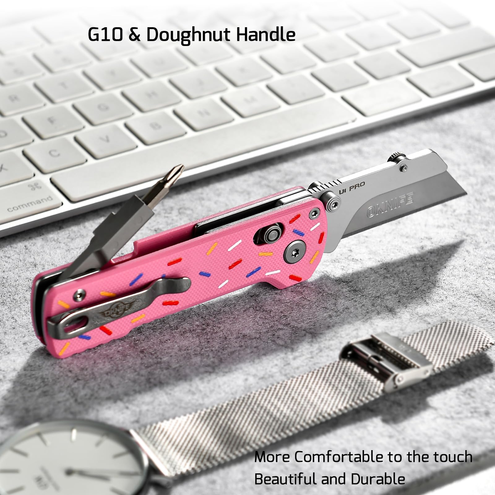 OKNIFE U1 Pro compact design fits in pockets and belts.