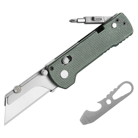 OKNIFE U1 Pro blade deployment for precise cardboard cuts