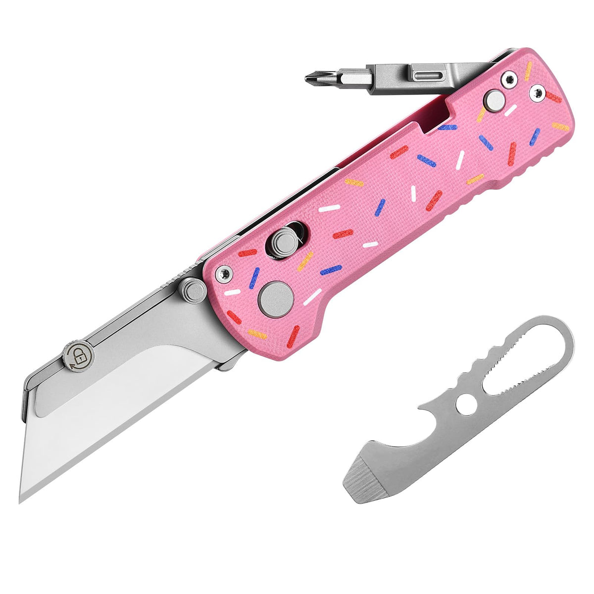 OKNIFE U1 Pro folding knife with rail lock ensures secure blade deployment for precise cuts.