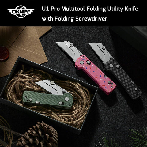 OKNIFE U1 Pro rail lock action secures blade during tough tasks