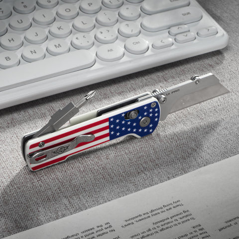 OKNIFE U1 Pro screwdriver attachment securely engaged during use.